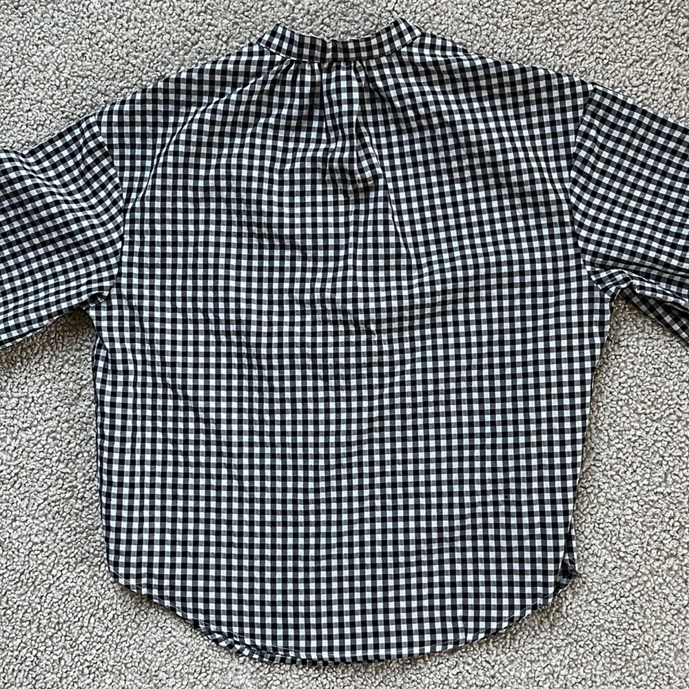 A NEW DAY Popover Top in Black/White Gingham NWT Small - Picture 6 of 13